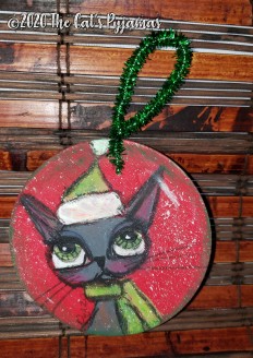 Santa Kitty Ornament